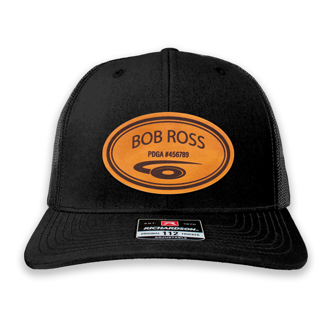 Leather PDGA Player Number Disc Golf Hat