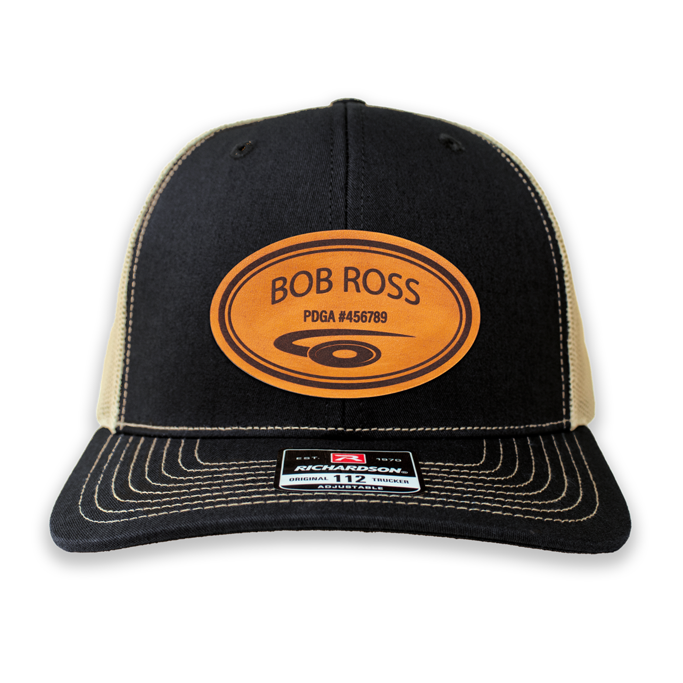 Leather PDGA Player Number Disc Golf Hat