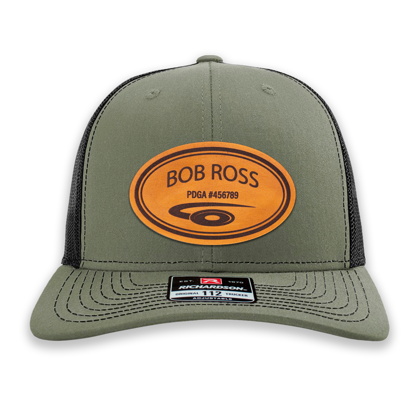 Leather PDGA Player Number Disc Golf Hat