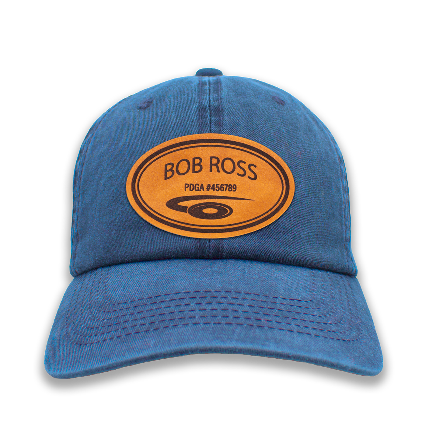 Leather PDGA Player Number Disc Golf Hat