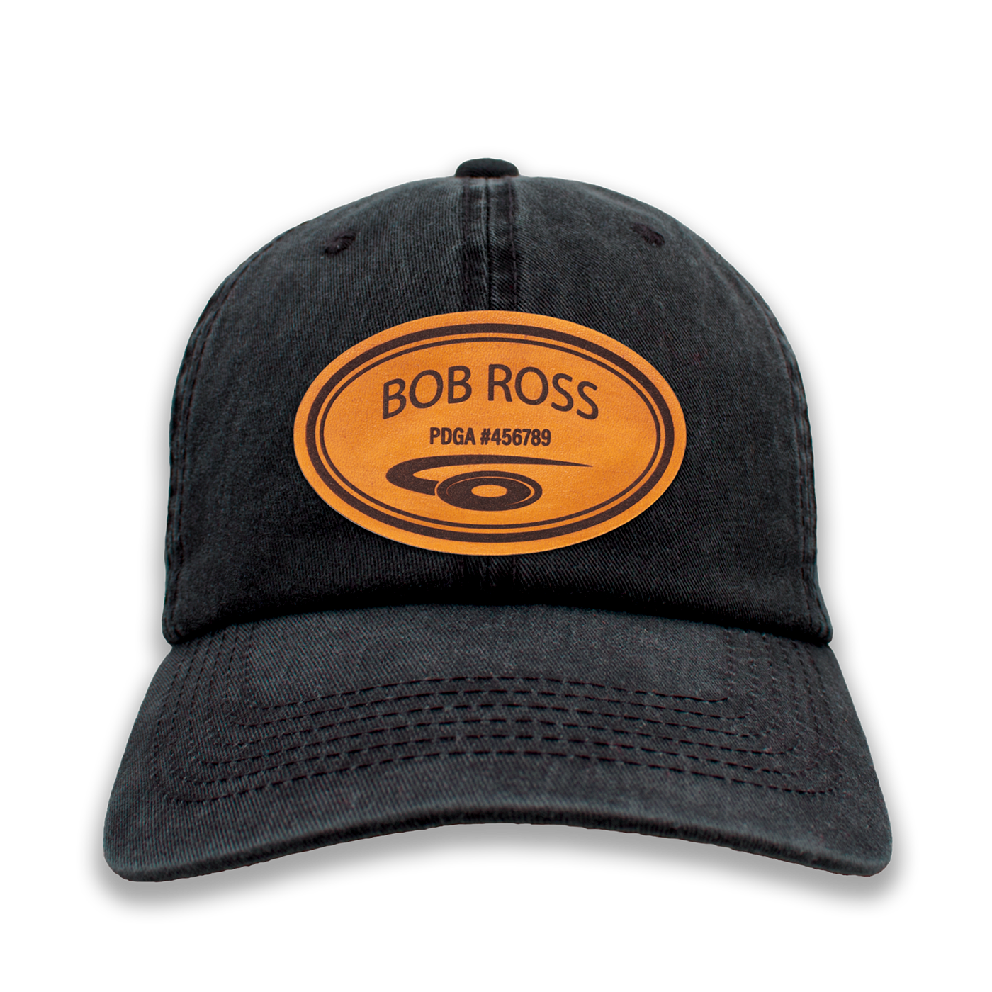 Leather PDGA Player Number Disc Golf Hat