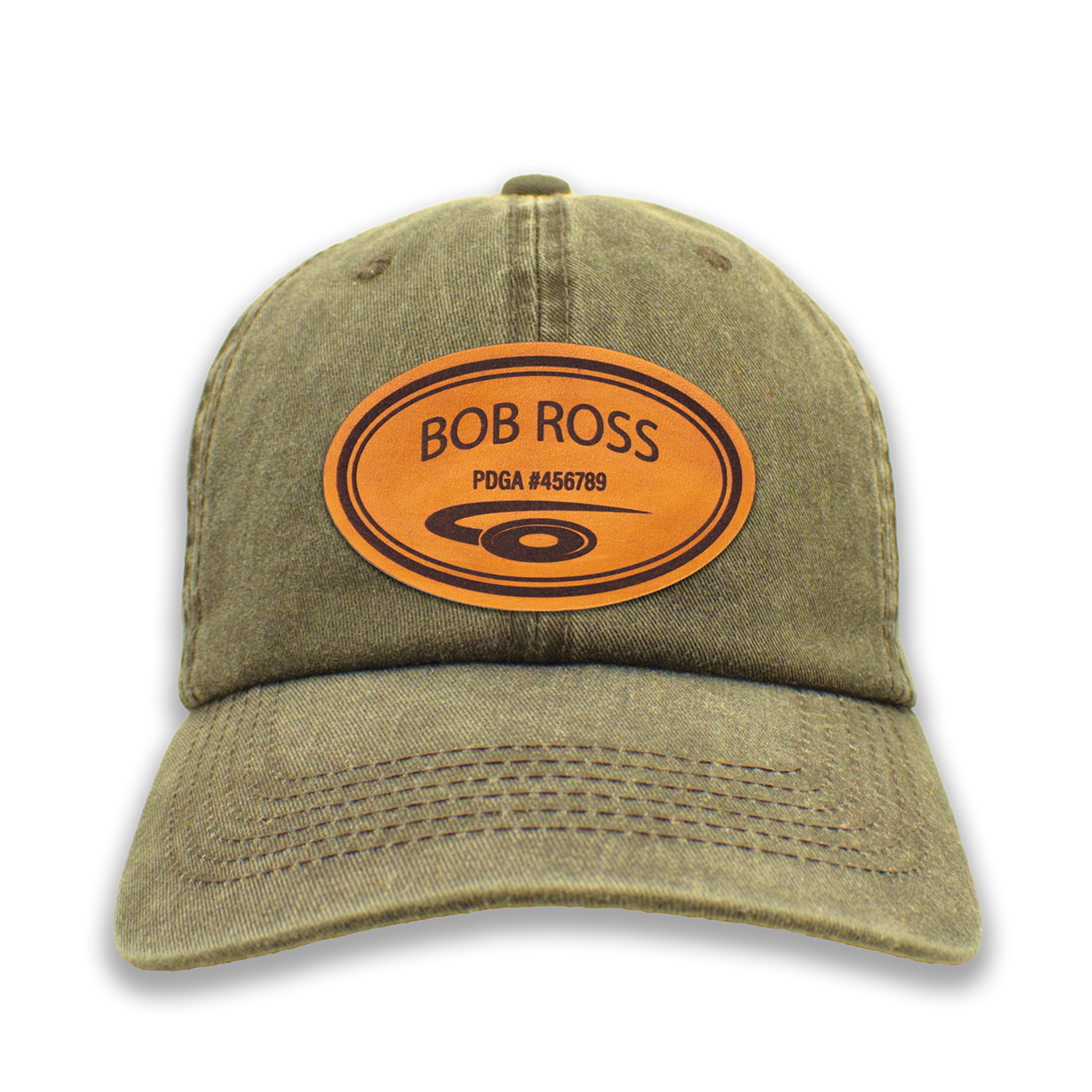 Leather PDGA Player Number Disc Golf Hat