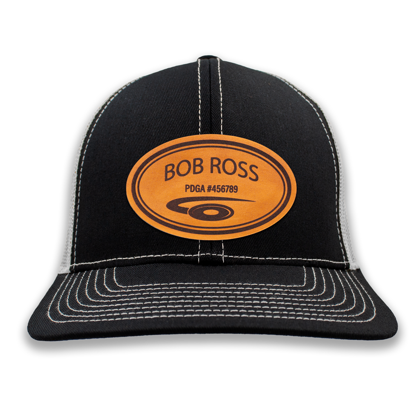 Leather PDGA Player Number Disc Golf Hat