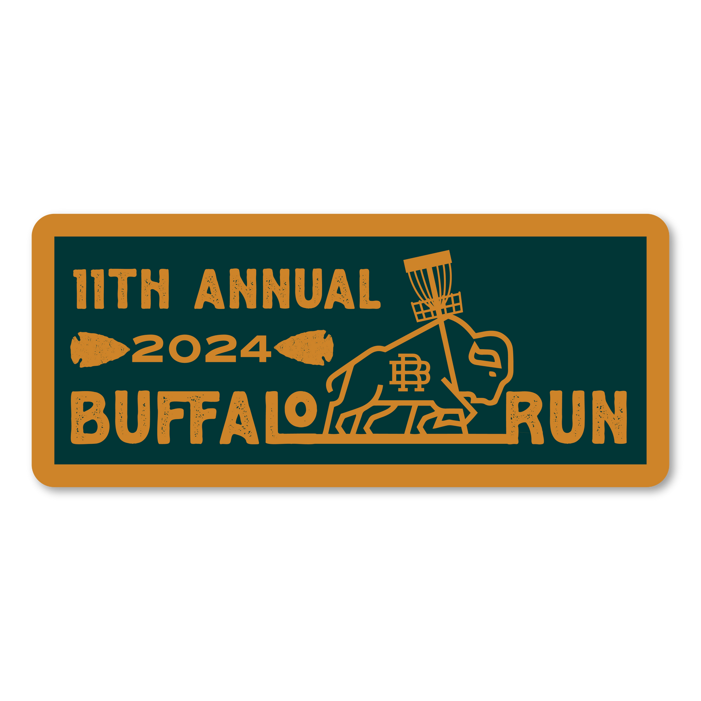 Buffalo Run 2024 Custom 3.5"x 1.5" Embroidered Patch