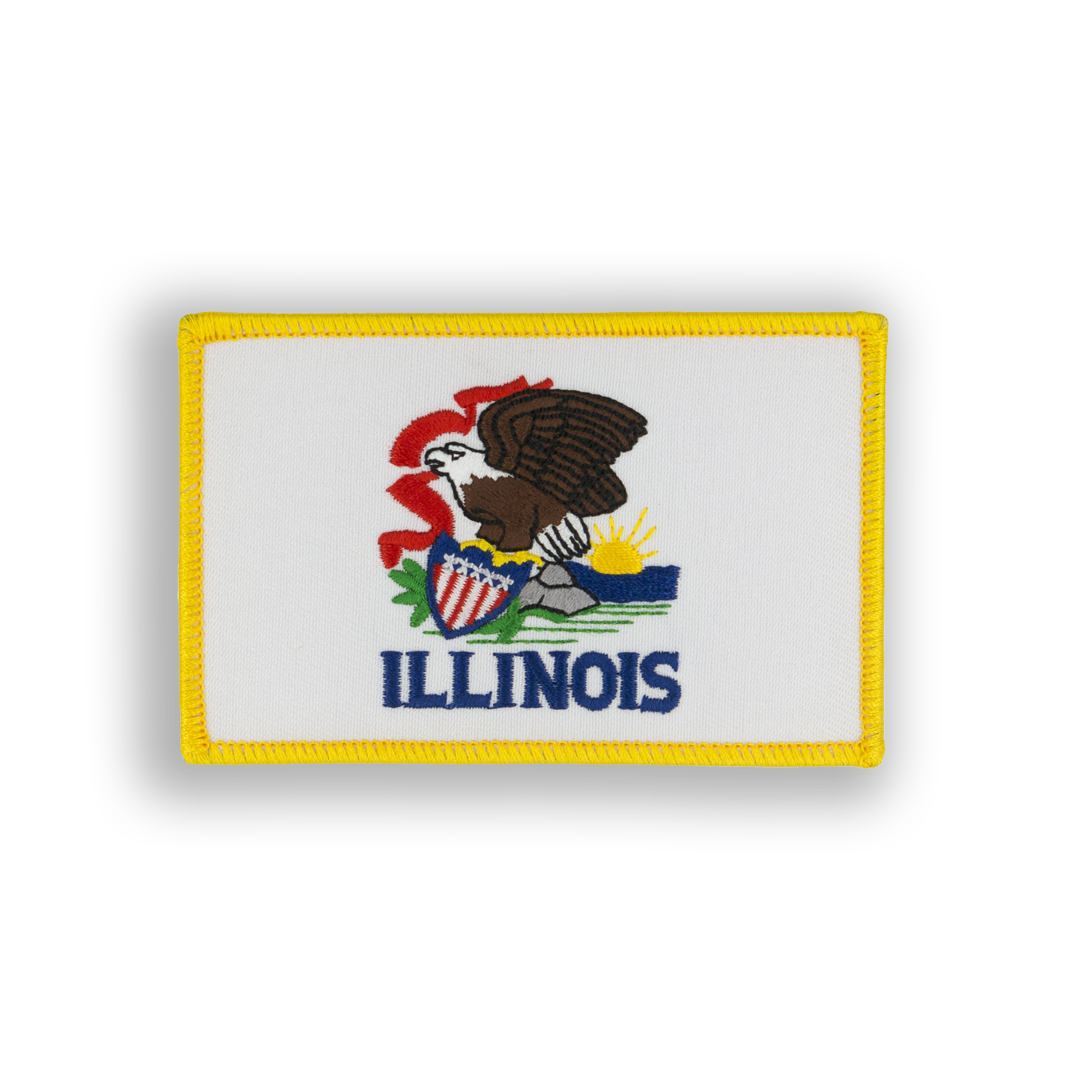 Illinois State Flag Disc Golf Patch - velcro patch