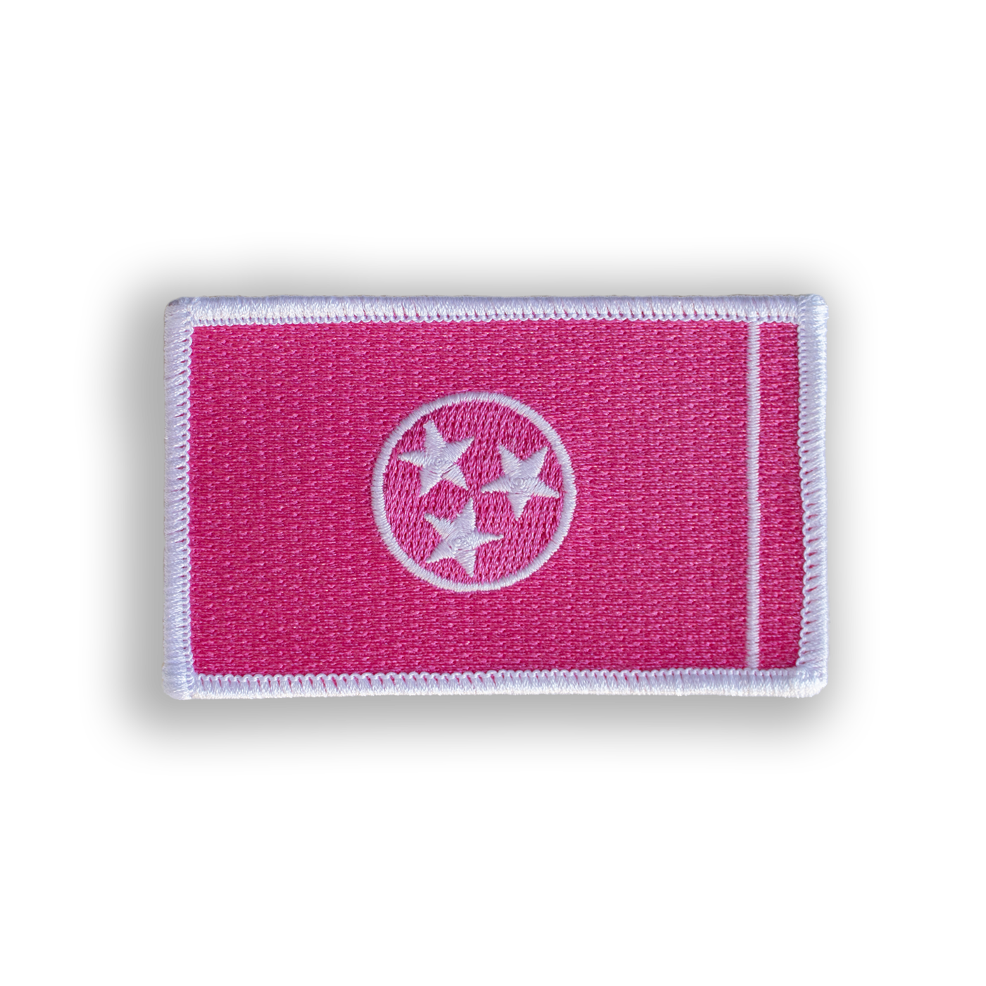 Pink Tennessee State Flag Disc Golf Patch - Iron-on, velcro, peel & stick