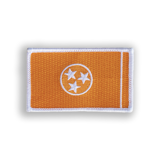 Orange Tennessee State Flag Disc Golf Patch - Iron-on, velcro, peel & stick