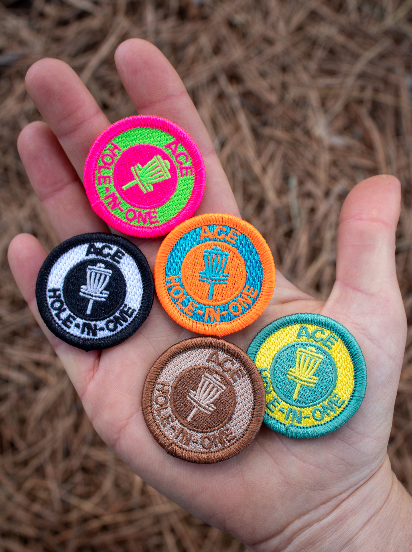 Ace Hole-in-One Disc Golf Patches - Iron-on, velcro, peel & stick