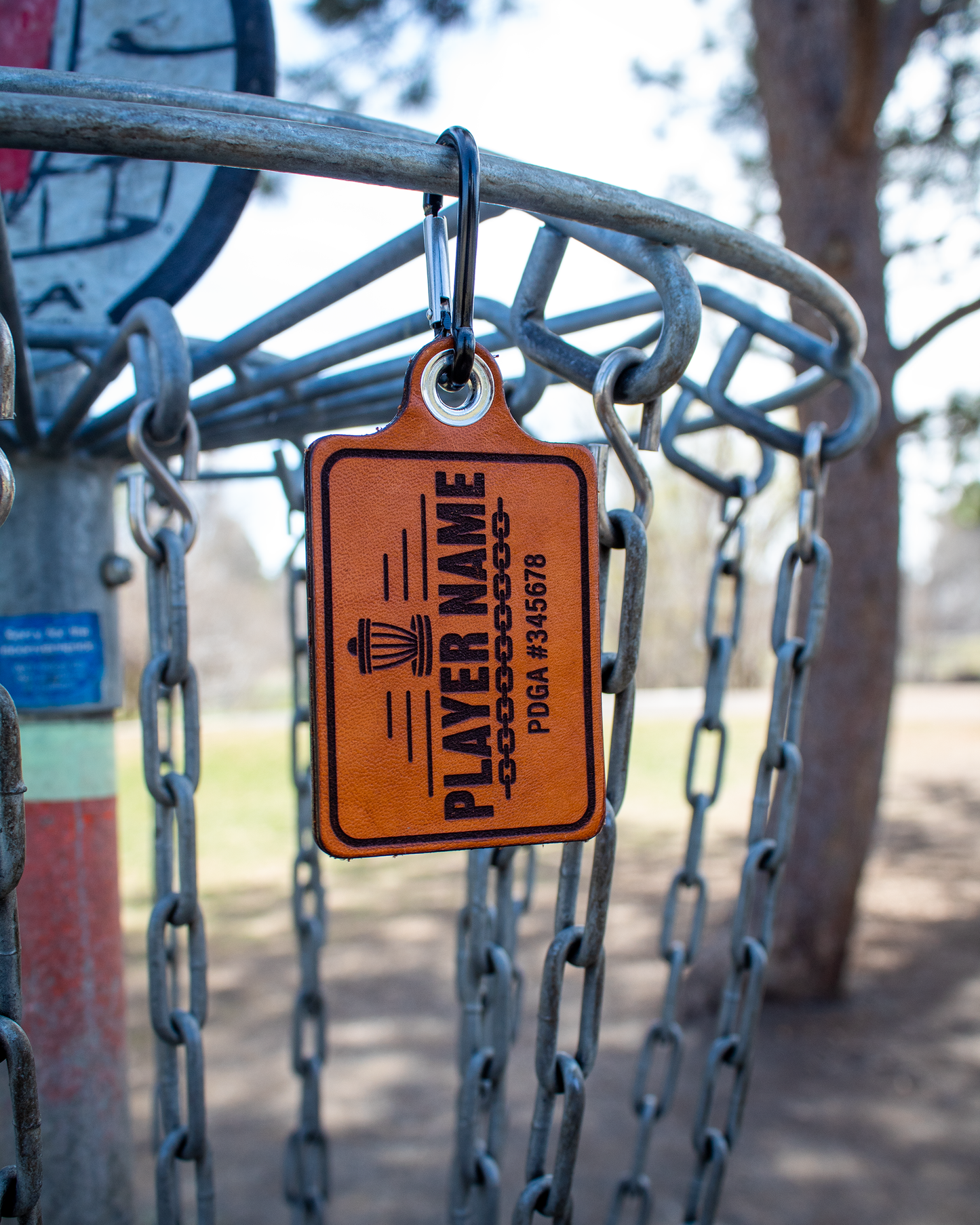 Custom Leather Disc Golf Bag Tag