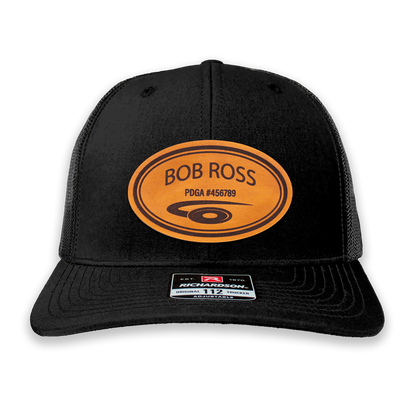 Leather PDGA Player Number Disc Golf Hat