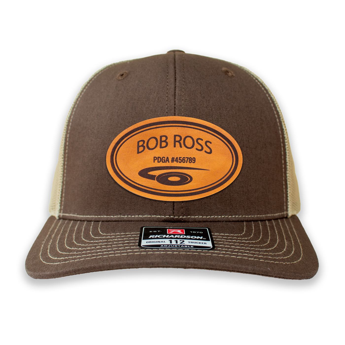 Leather PDGA Player Number Disc Golf Hat