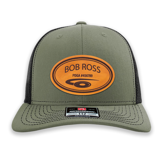 Leather PDGA Player Number Disc Golf Hat