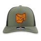 Custom Leather State Player Number Disc Golf Hat