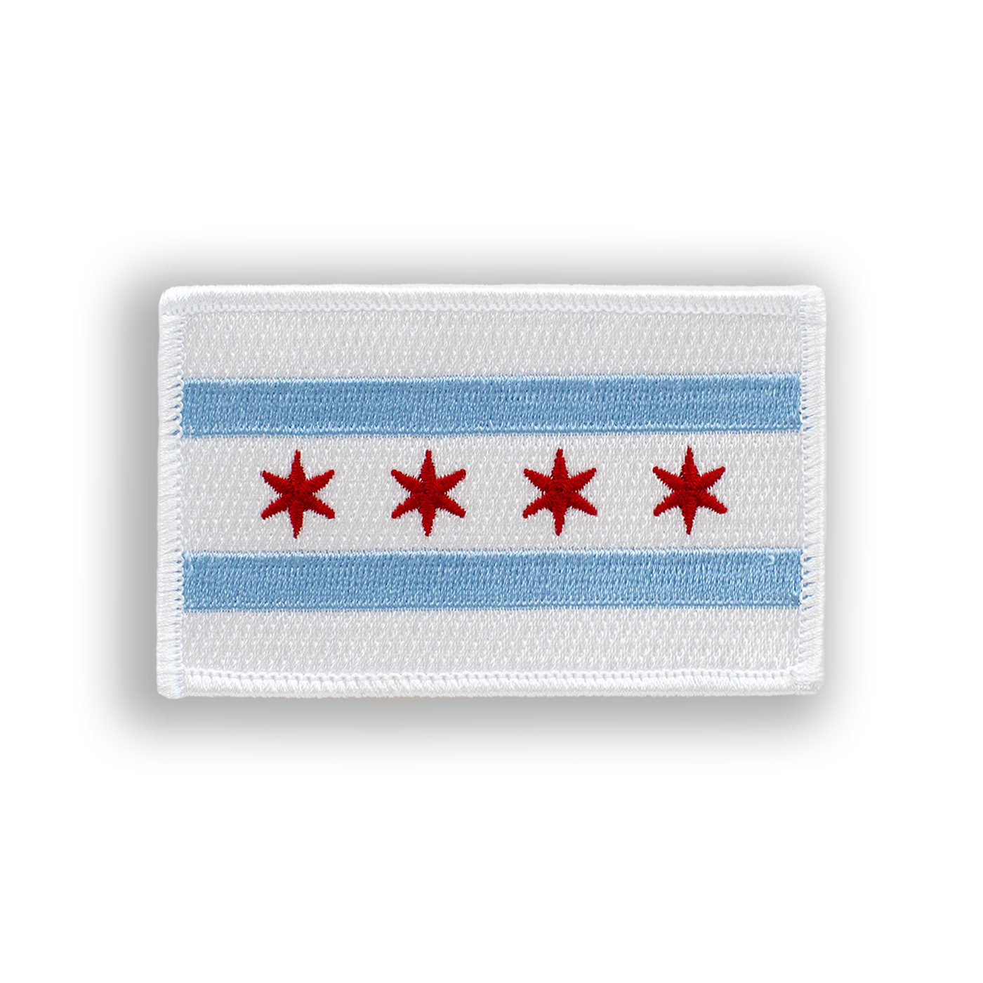 Chicago Flag Disc Golf Patch - Iron-on, velcro, peel & stick