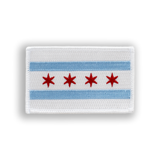 Chicago Flag Disc Golf Patch - Iron-on, velcro, peel & stick