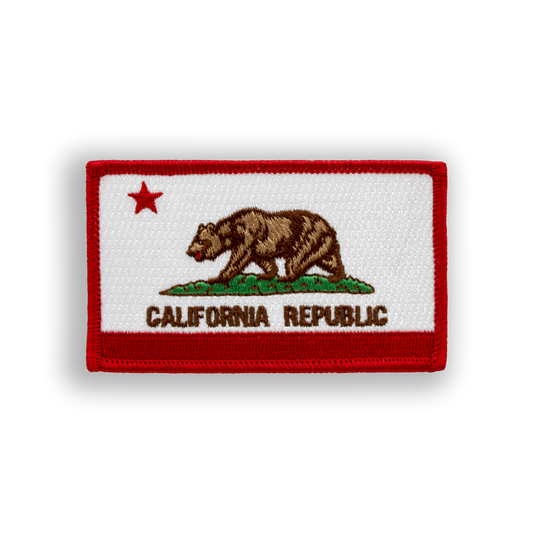 California State Flag Disc Golf Patch - Iron-on, velcro, peel & stick