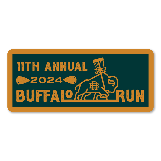 Buffalo Run 2024 Custom 3.5"x 1.5" Embroidered Patch
