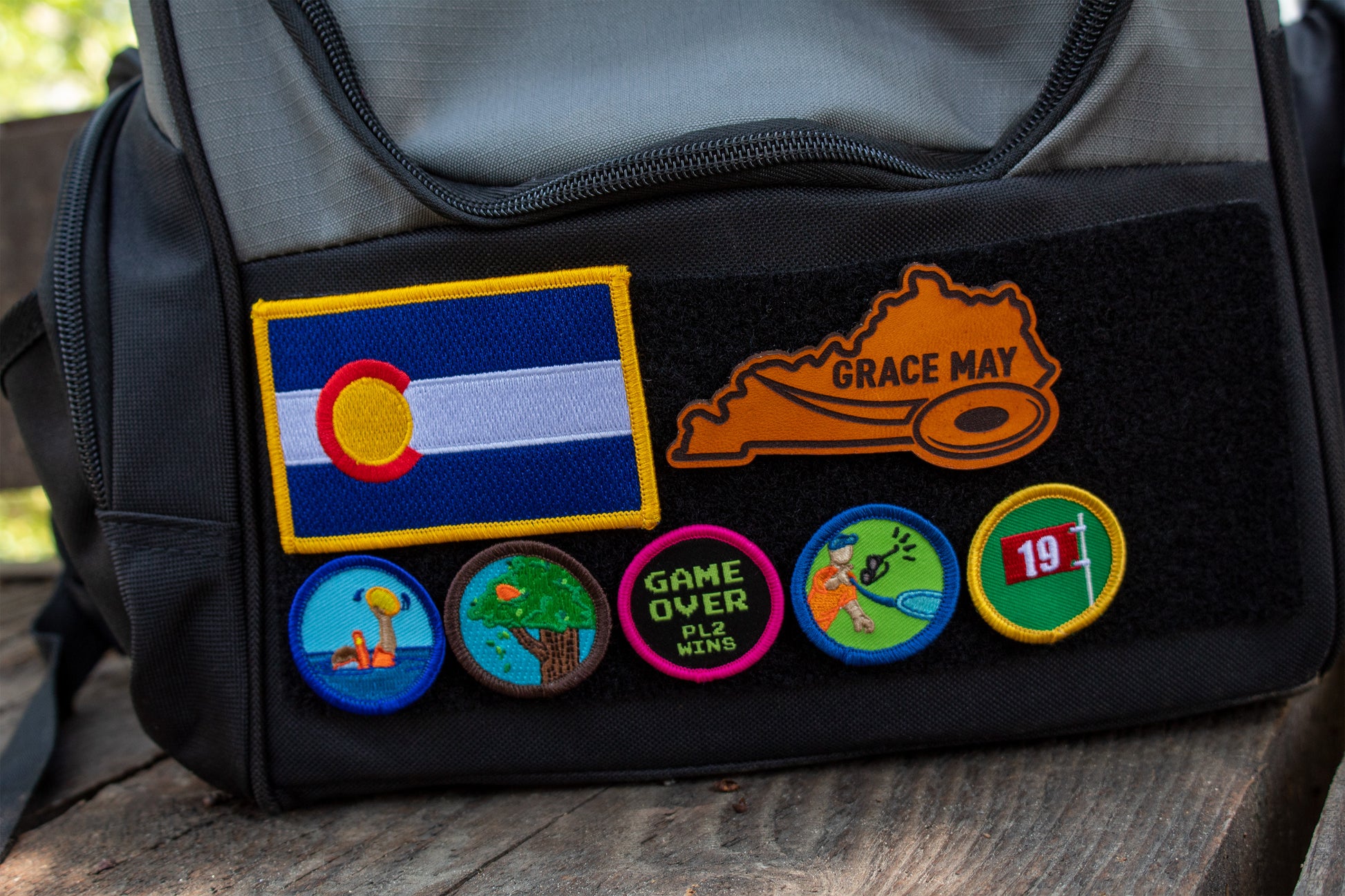 Disc Golf Patches - Velcro Bogey Badges