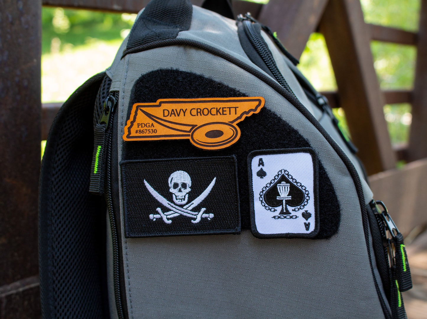 Calico Jack Pirate Flag Disc Golf Patch - Velcro patch