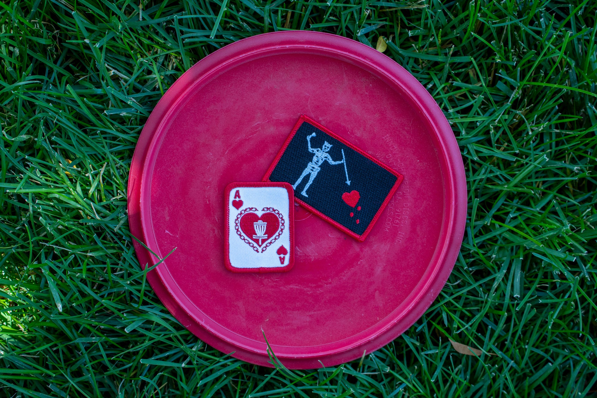 Ace of Heart  Disc Golf iron-on patch