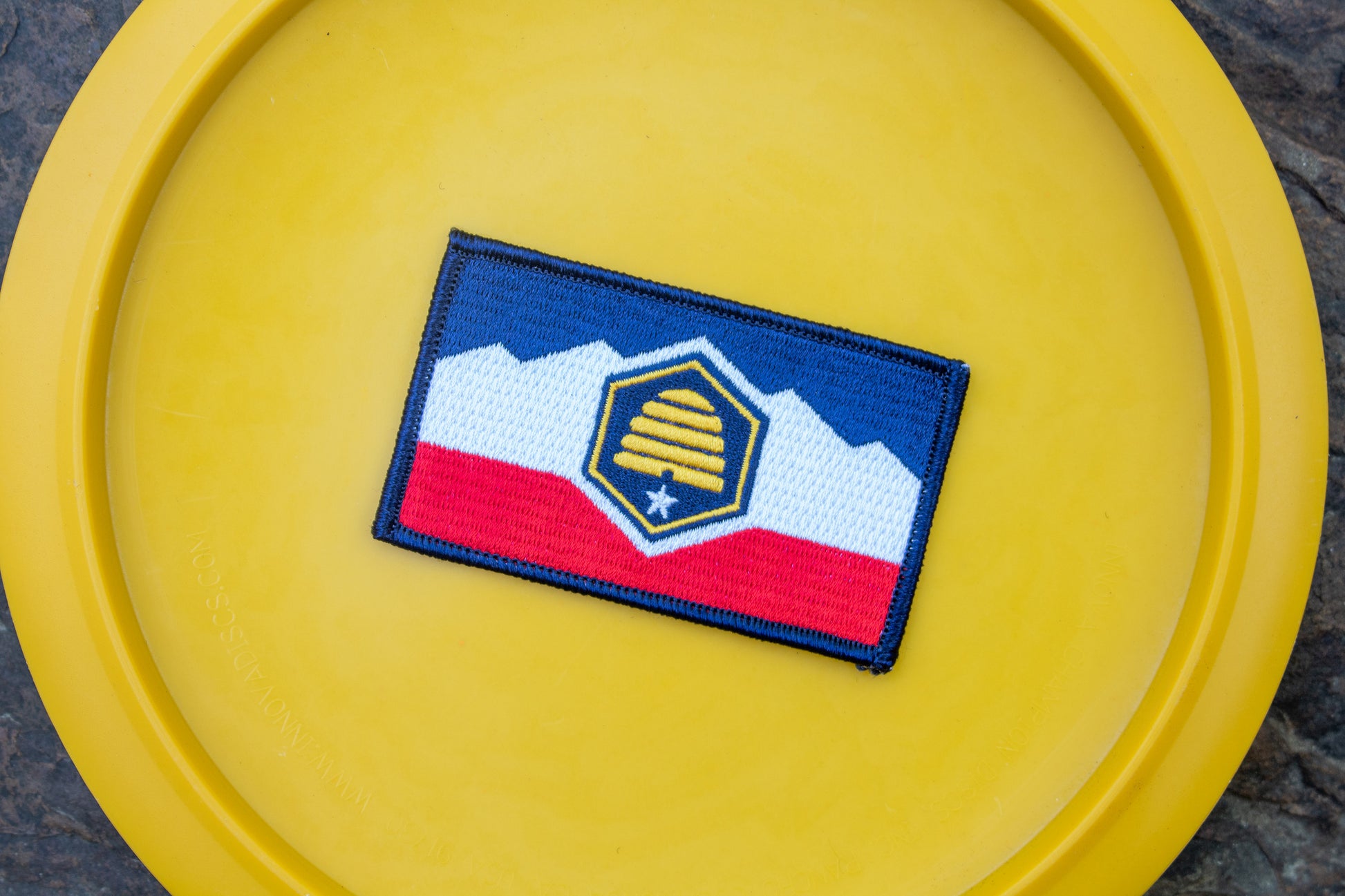 Utah State Flag Disc Golf Patch - Iron-on patch