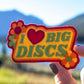 I Love Big Discs - Disc Golf Patch - Iron-on patch