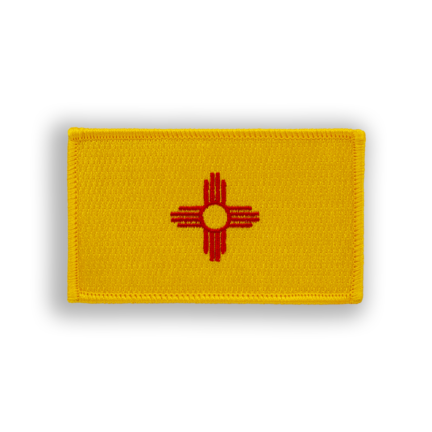 New Mexico State Flag Disc Golf Patch - Iron-on, velcro, peel & stick