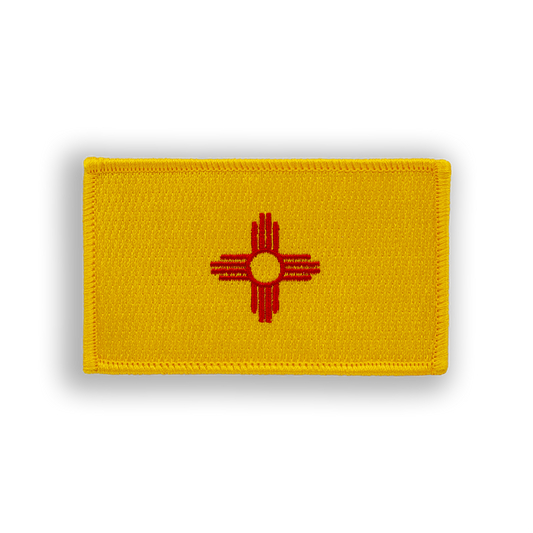 New Mexico State Flag Disc Golf Patch - Iron-on, velcro, peel & stick