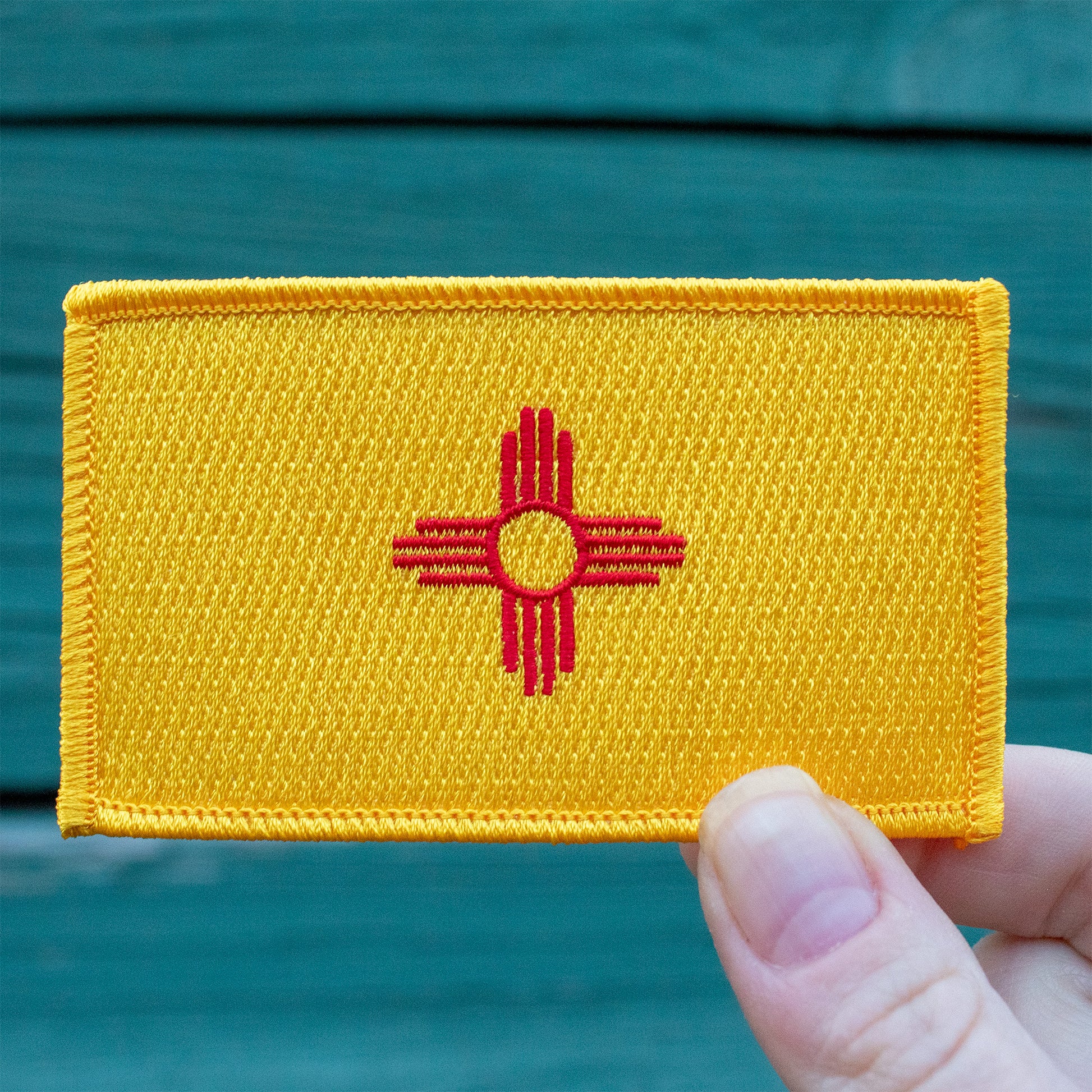 New Mexico State Flag Disc Golf Patch - Iron-on patch