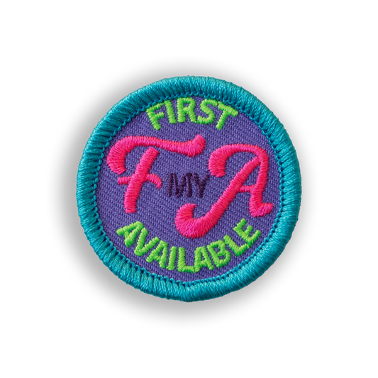 First Available Bogey Badge© Disc Golf Patch - Iron-on, velcro, peel & stick