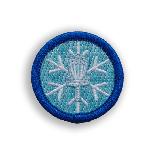 Snow Day Bogey Badge© Disc Golf Patch - Iron-on, velcro, peel & stick