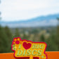 I <3 Big Discs - Disc Golf Patch - Velcro patch