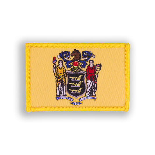 New Jersey State Flag Disc Golf Patch - velcro patch