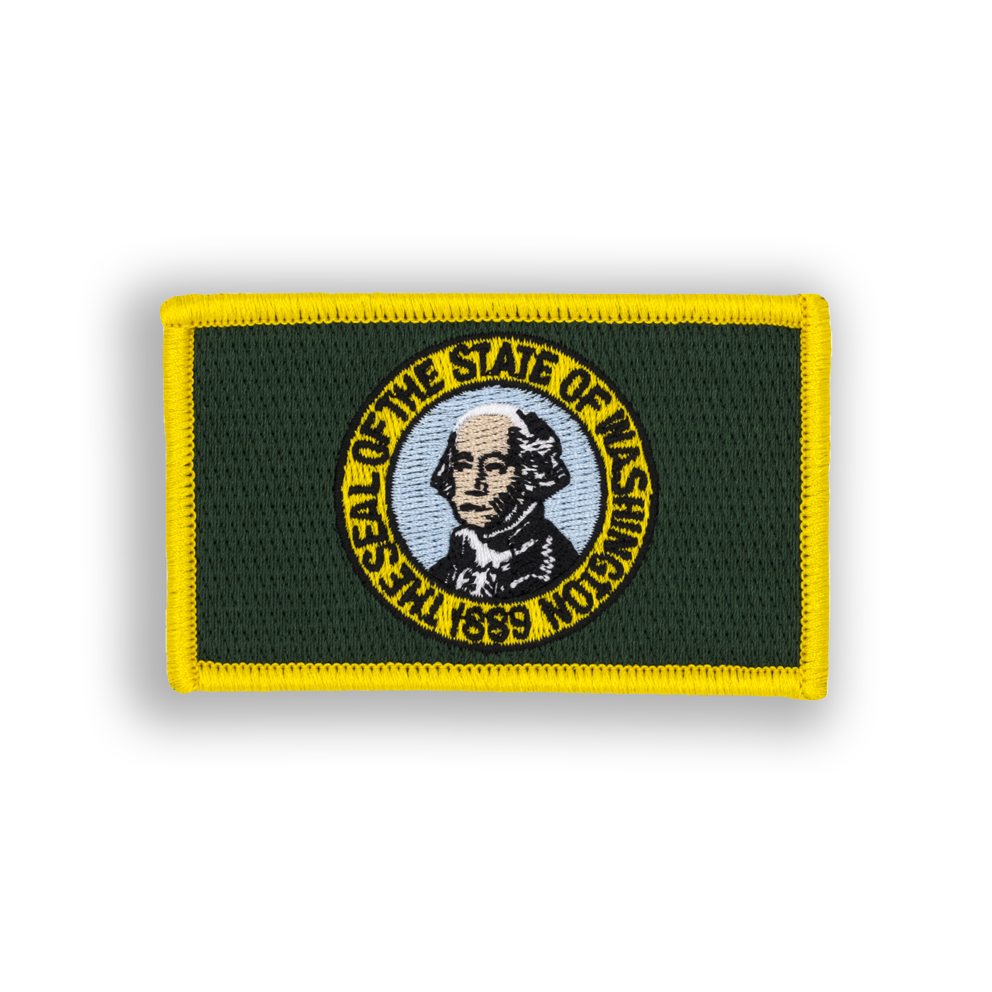 Washington State Flag Disc Golf Patch - velcro patch