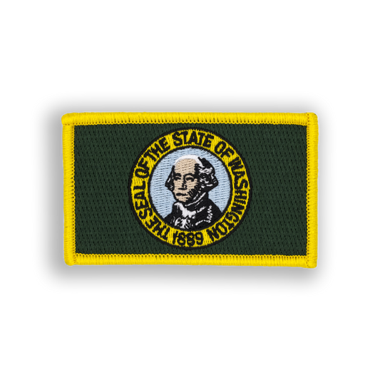 Washington State Flag Disc Golf Patch - velcro patch