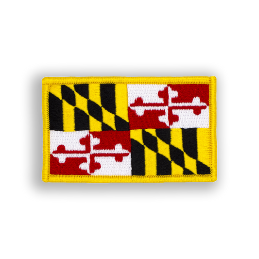 Maryland  State Flag Disc Golf Patch - velcro patch