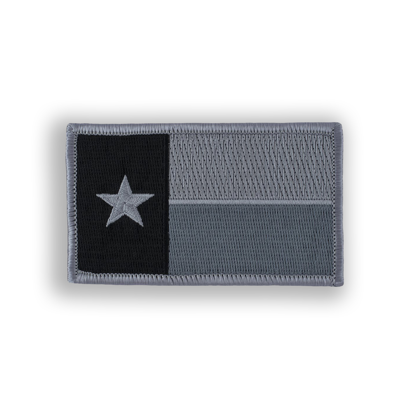 Silver Subdued Texas State Flag Disc Golf Patch - velcro patch