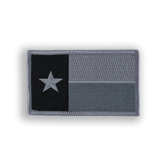 Silver Subdued Texas State Flag Disc Golf Patch - velcro patch