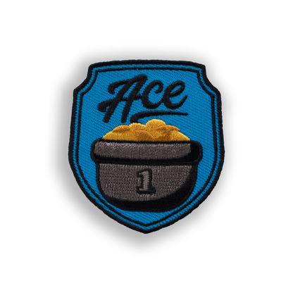 Ace Pot Blue Disc Golf Patch - velcro patch