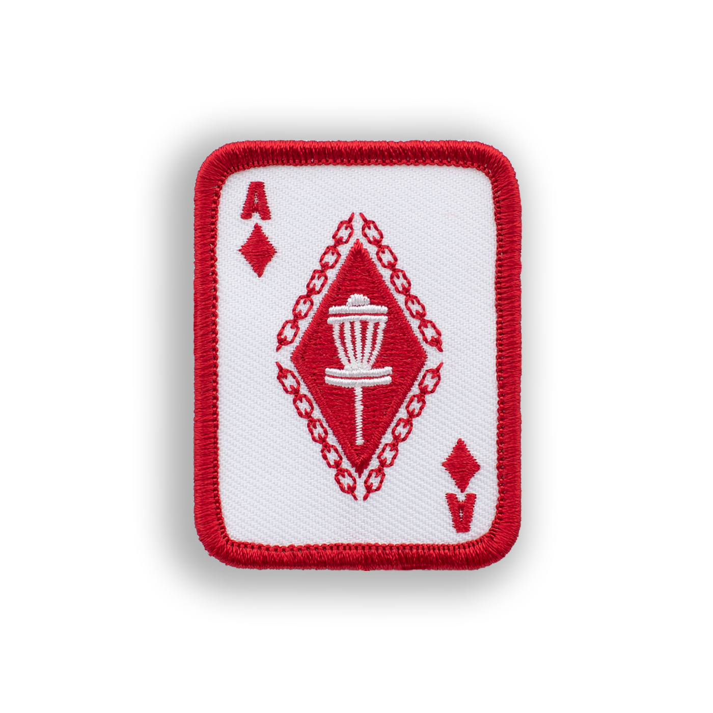 Ace of Diamonds Disc Golf Patch - Iron-on, velcro, peel & stick