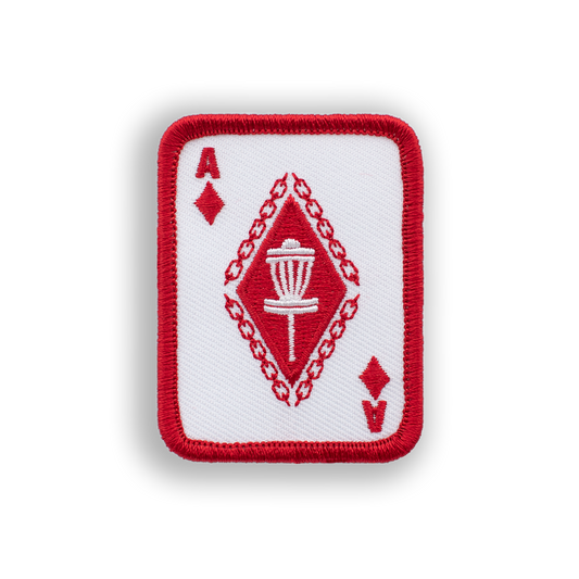 Ace of Diamonds Disc Golf Patch - Iron-on, velcro, peel & stick