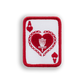 Ace of Hearts Disc Golf Patch - Iron-on, velcro, peel & stick