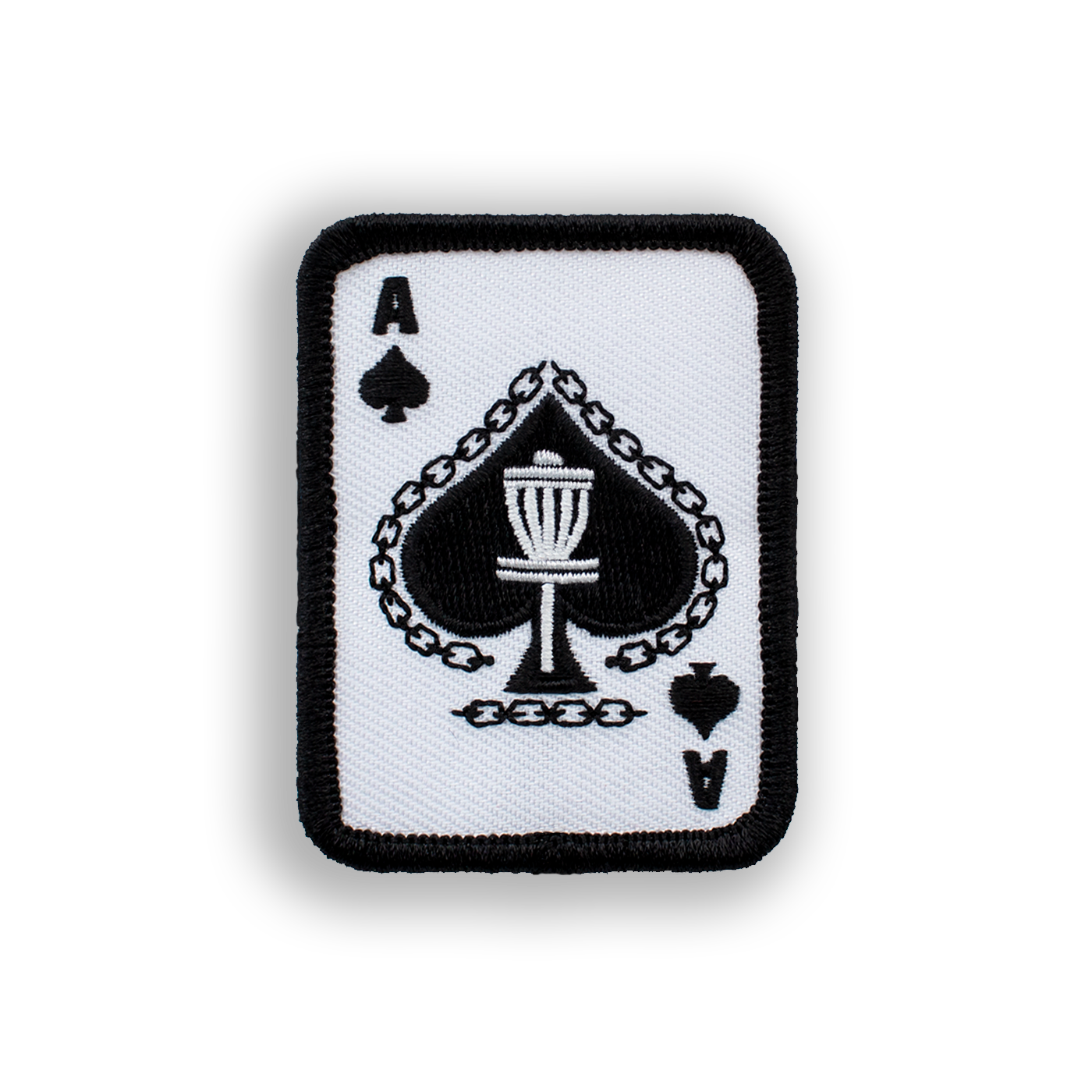 Ace of Spades Disc Golf Patch - Iron-on, velcro, peel & stick