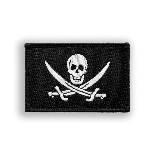 Calico Jack Pirate Flag Disc Golf Patch - Iron-on, velcro, peel & stick