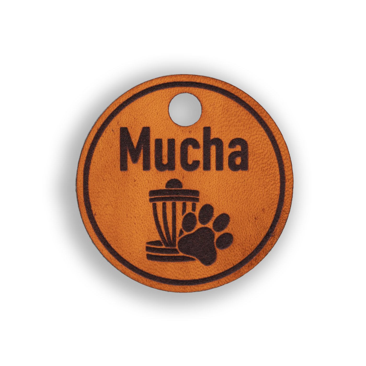 Custom Leather Disc Golf Dog Tag