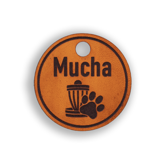 Custom Leather Disc Golf Dog Tag