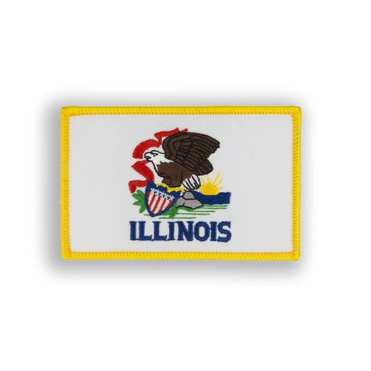 Illinois  State Flag Disc Golf Patch - velcro patch