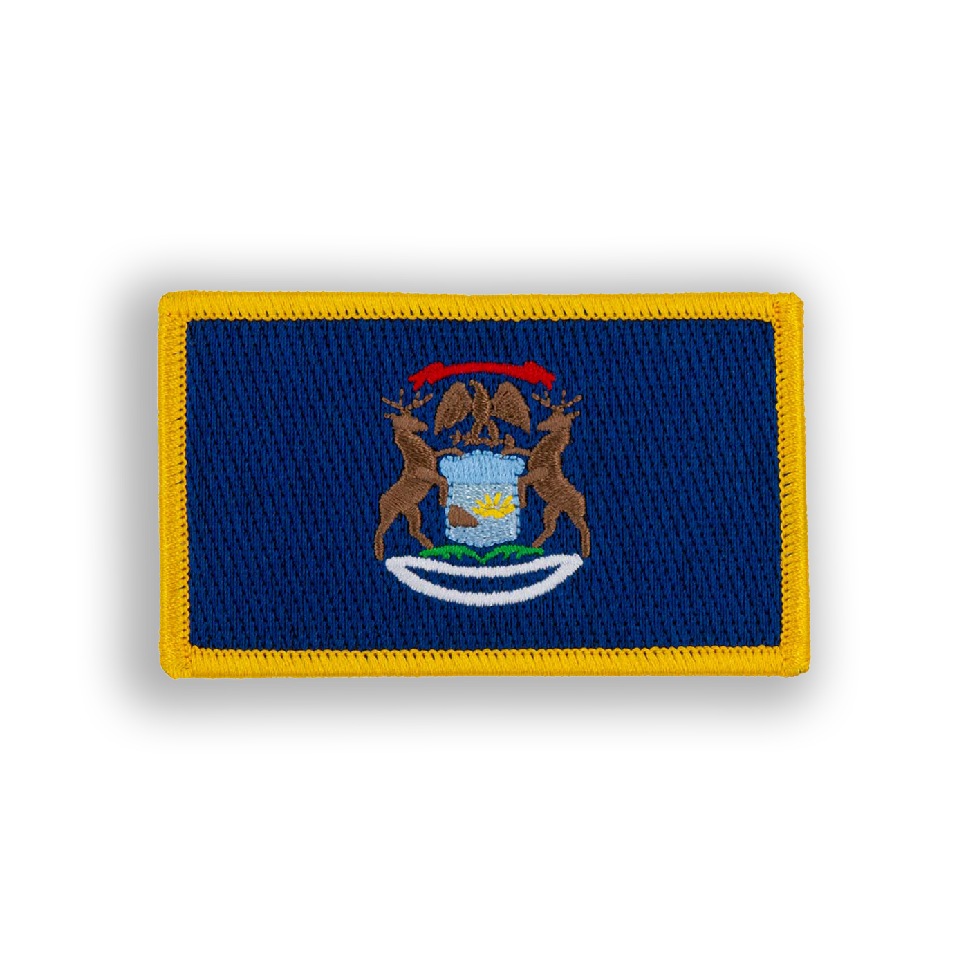 Michigan  State Flag Disc Golf Patch - velcro patch