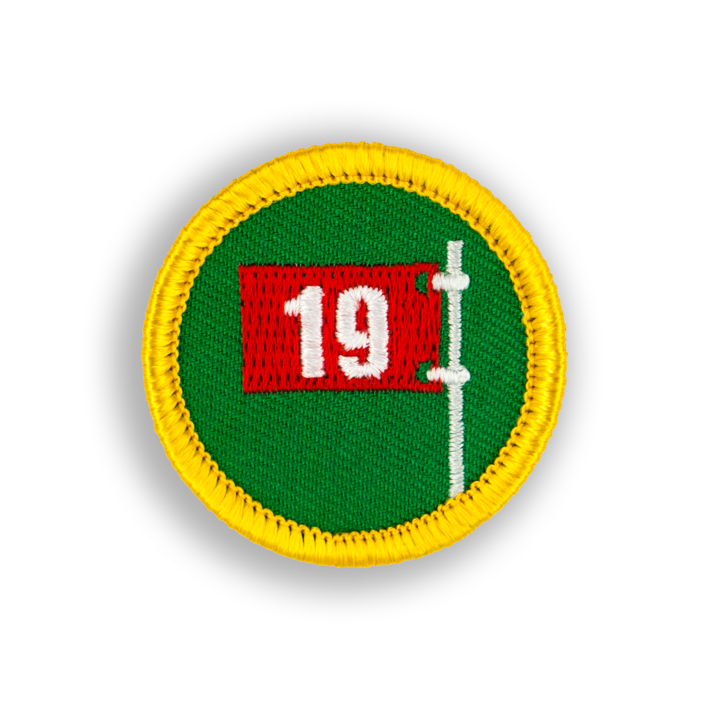 19th Hole Bogey Badge© Disc Golf Patch - Iron-on, Velcro, Peel & Stick