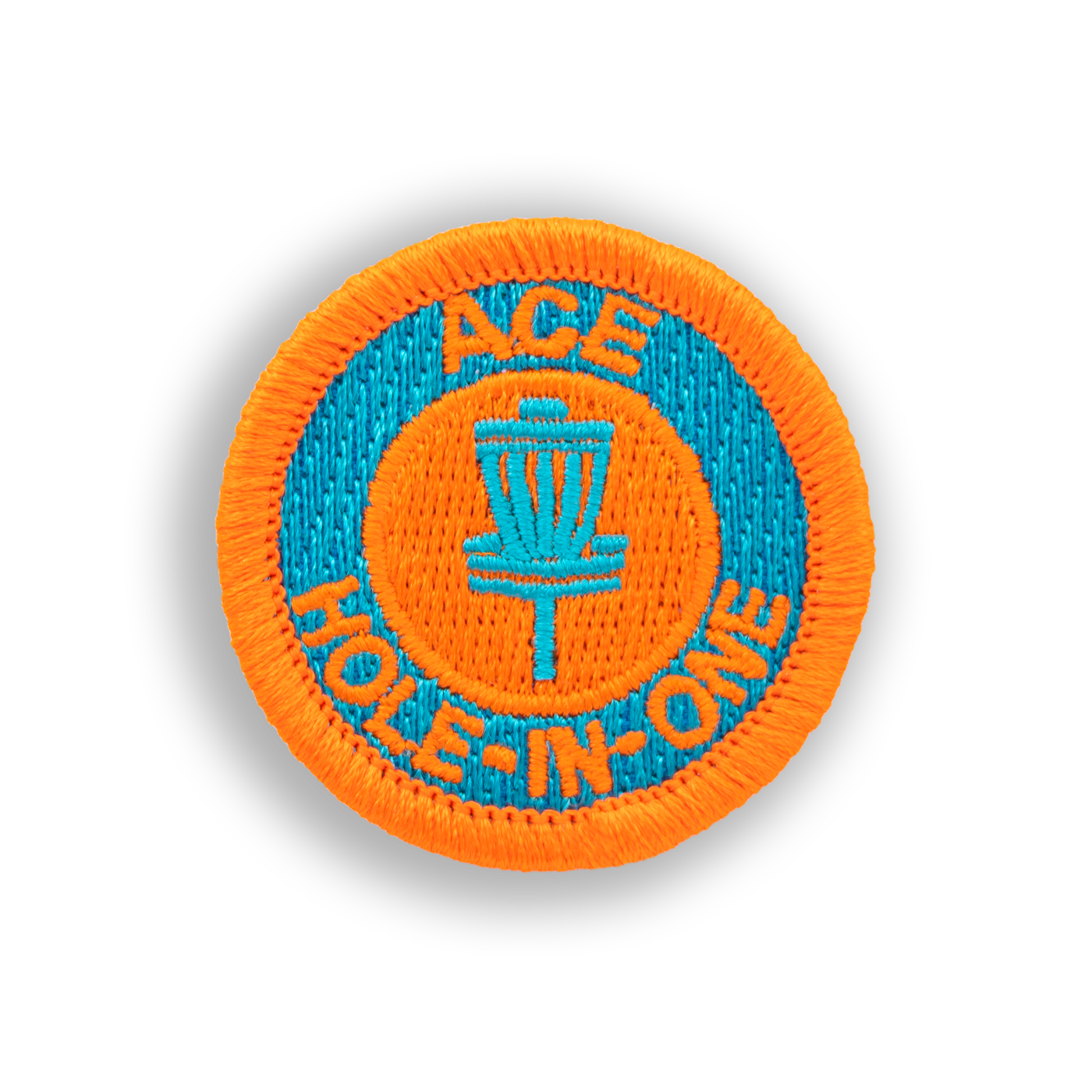 Orange Ace Disc Golf Patch - Iron-on, velcro, peel & stick